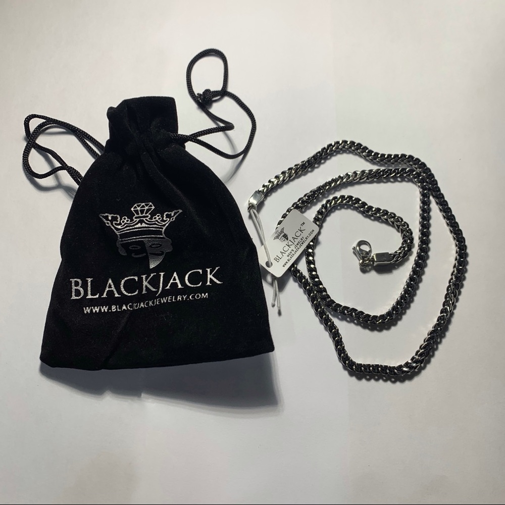 Jack Black Mens 4mm Stainless Link Chain Necklace
